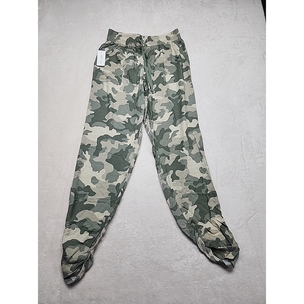 NWT Pink Rose Women's Olive Camo Joggers‎ Size Large Lightweight